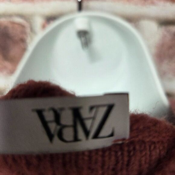 Zara Oversized Pink Ribbed Knit Pullover Sweater – Women’s Large Cozy Slouchy - Picture 7 of 8